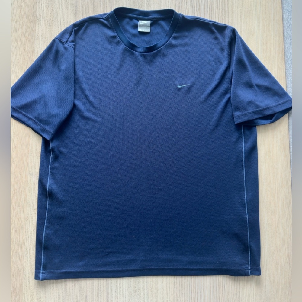 Vintage Nike T-Shirt Men's Large Navy Blue Athletic Performance